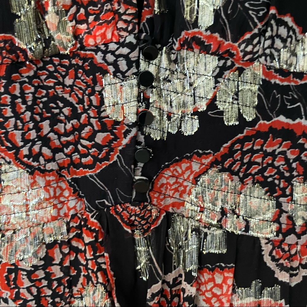 ba&sh Floral Maxi Dress - Black and Red - Picture 10 of 12